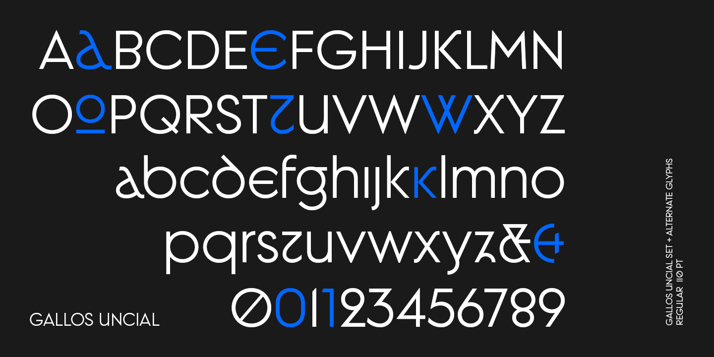 Gallos Uncial Thin Font preview